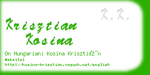 krisztian kosina business card